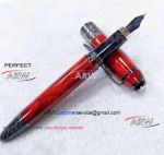 Perfect Replica AAA Mont Blanc Daniel Defoe Writers Edition Red & Black Fountain Pen